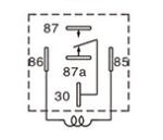 RELAY UNIVERSAL INVERSOR CON SOPORTE 5 TERMINALES 40AMP 24V - Imagen 2