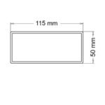 OJO DE GATO REFLECTIVO RECTANGULAR ROJO (1,15 X 50) X JGO BAIML - Imagen 2