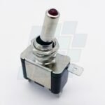 LLAVE PALANCA 1 PUNTO CON LED ROJO EN LA PUNTA 12V