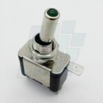 LLAVE PALANCA 1 PUNTO CON LED VERDE EN LA PUNTA 12V