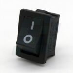 TECLA RECTANGULAR MINI 1 PUNTO SIN LUZ NEGRA 12V