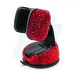 SOPORTE DE CELULAR CON VENTOSA DIAMANTES ROJOS