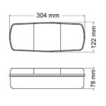 FAROS TRASEROS RECTANGULARES 304MM X 122MM X PAR - Imagen 2