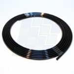 MOLDURA U CROMADA, X 5 METROS CON ADHESIVO NEGRA