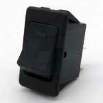 TECLA RECTANGULAR 1 PUNTO SIN LOGO DE FAROS CON PUNTITO DE LED VERDE 12V PARA EMBUTIR