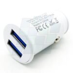 USB 2 BOCAS 12V 3.1 A CARGA RAPIDA CHATO 12/24V BOLSITA BLANCA