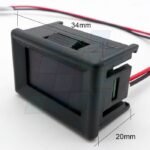 VOLTIMETRO DIGITAL PARA EMPOTRAR RECTANGULAR 34X20MM 2,3-30V 2 CABLES LED AZUL "CHICO" - Imagen 4