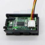 VOLTIMETRO DIGITAL PARA EMPOTRAR RECTANGULAR 45X26MM 2,3-30V 3 CABLES LED VERDE "GRANDE" - Imagen 3