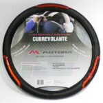 cubre volante 38cm negro + 3 lineas reflectivo ROJO