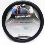 CUBRE VOLANTE IMITACION CUERO NEGRO 45cm