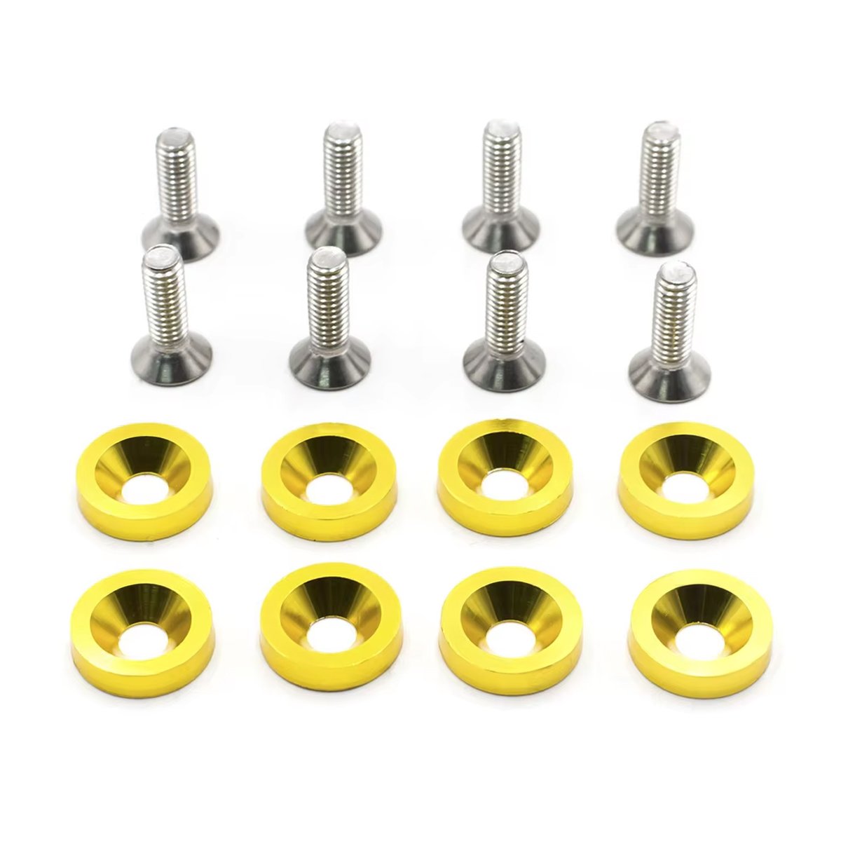 ARA-001 ARANDELAS ANODIZADAS KIT 8 PIEZAS DORADO - Imagen 1