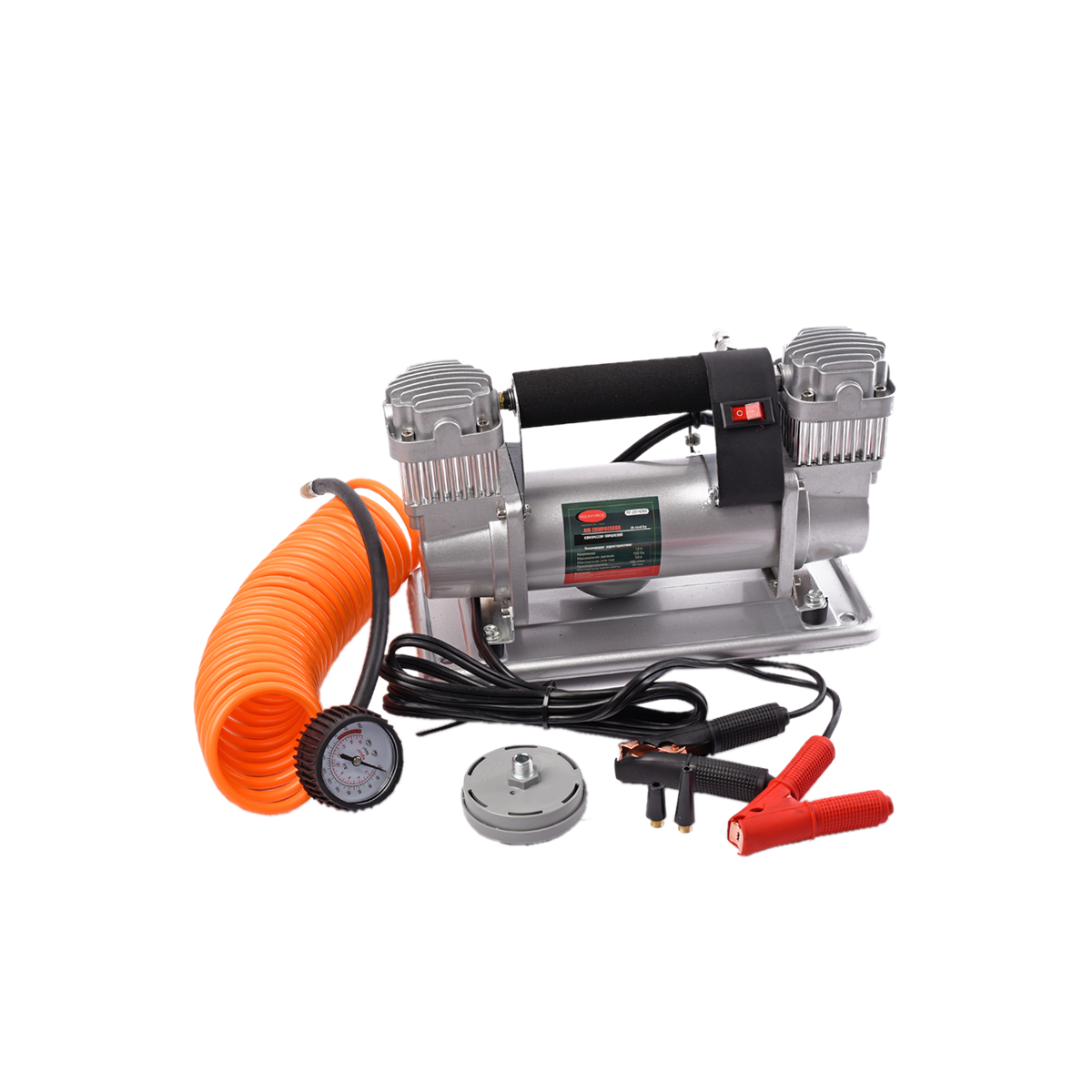 COM003 COMPRESOR DE AIRE DOBLE PISTON SUPER PESADO REFORZADO - Imagen 1