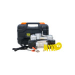 COMPRESOR DE AIRE DOBLE PISTON CON VALIJA Y HERRAMIENTAS