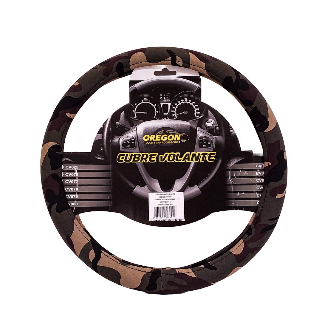 CV085 CUBRE VOLANTE 38CM CAMUFLADO VERDE US ARMY MILITAR - Imagen 1