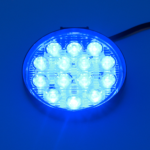 FARO DE LED REDONDO 14 LED AZUL 12V / 24V 42W X UNIDAD - Imagen 4
