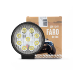 FARO DE LED REDONDO 9 LED BLANCO 12V / 24V 27W X UNIDAD - Imagen 2