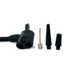 INFLADOR DE PIE METALICO DOBLE BOMBA 55CM X 12CM NEGRO - Imagen 4