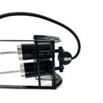 INFLADOR DE PIE METALICO DOBLE BOMBA 55CM X 12CM NEGRO - Imagen 3