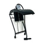 INFLADOR DE PIE METALICO DOBLE BOMBA 55CM X 12CM NEGRO - Imagen 2