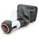 PERILLA PALANCA DE CAMBIOS GOLF IV, GTI, MK7, BORA, con base/marco, arito cromado BOCHA PELOTA DE GOLF, FUELLE CAJA DE 5TA - Imagen 3