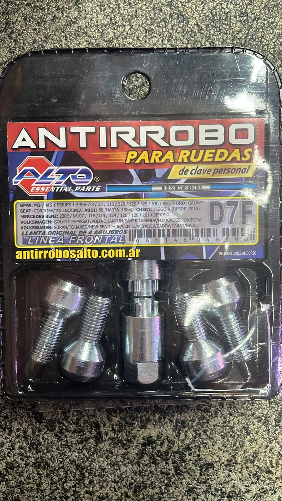d7f. ANTIRROBO PARA RUEDA D7F ZINCADOS - Imagen 1