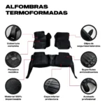 ALFOMBRA TERMOFORMADA CHEVROLET ALASKAN 2018-2026 Y NISSAN FRONTIER 2020-2026 MODELO LUXURY - Imagen 9